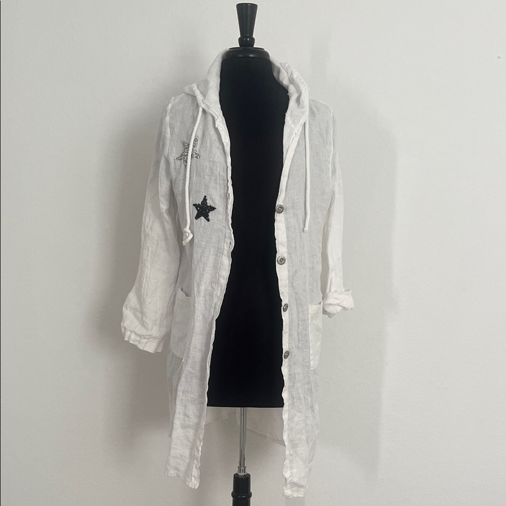 Sandra Fellini white linen dress